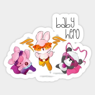 Super Hero Cute Animals Sticker